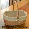 Cesta Pequena de Bambu em Vime, Cesta de Mão, Cesta de Armazenamento de Rattan, Cesta Trançada, Cesta de Piquenique de Colheita Infantil, Mini Cesta Pequena
