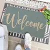 Alfombrillas de Piso de Terciopelo de Cristal Transfronterizas, Alfombrillas de Piso para Cocina del Hogar, Felpudos, Felpudos para Puerta de Entrada, Alfombrillas de Piso Americanas, Bienvenida Navideña al Hogar