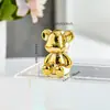 Figurita de oso de plástico de lujo para sala de estar, recibidor, mueble de TV, vitrina de vinos de alta gama, alcancía, accesorios de decoración del hogar