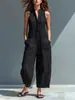 Macacão Feminino Longo de Manga Longa Estilo Europeu e Americano 2026, Cintura Alta, Perna Larga, Emagrecedor, Elegante, Versátil, Calça Longa