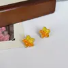 2025 Nuevos Pendientes Graduales de Cristal de Estrella de Cinco Puntas Estilo Ins Pendientes Pequeños y Exquisitos Estilo Coreano Moda Elegante Extranjera Oreja