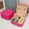 Caja de Almacenamiento Pequeña de PU Brillante para Joyería al por Mayor Almacenamiento de Joyas Pendientes Pendientes Collar Caja de Regalo para Joyería