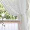 Blanco blanco mosquitera mosquitera persianas verticales pantalla de luz fantasía sala de estar francesa dormitorio balcón pantalla divisoria