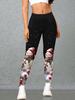 SHEIN Hot Selling Natal Boneco de Neve Digital Impresso Leggings Feminino Europeu e Americano Esportes Fitness Stretch Cropped Yoga Calças