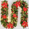 2,7m Decoração de Porta de Rattan de Natal Enfeites Pendurados Decorações de Árvore de Natal Fio de Luzes Garlandes Iluminação LED Estilo Luxo Leve