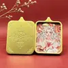 Nueva Joyería Pintada a Mano Estilo Xizang con Thangka Dorado Colorido, Caja Gahu, Zorro de Nueve Colas y Collar Colgante Amuleto