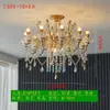 Araña de Flor Murano para Sala de Estar 6 Lámpara de Cristal Francesa de Lujo Nuevo Lámpara para Vestíbulo Lámpara Acogedora para Dormitorio Sin Hierro