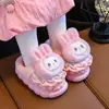 Novas pantufas de algodão infantis para outono e inverno para meninos e meninas, pantufas fofas de desenho animado para casa para meninas, pantufas de algodão para bebês e crianças pequenas