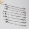 Colar Pulseira Fecho Lagosta com Cauda de Gota Corrente de Extensão Corrente Ouro 18K Banhado Conserva Cor Acessórios para Joias DIY