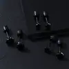 Brincos de Aço Inoxidável com Strass de Ponta Dupla Estilo Coreano Tendência Unhas de Osso de Orelha de Aço Titânio Acessórios de Joias para Piercing de Alta Qualidade Acessórios