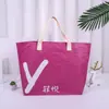Bolso tejido de PP bolsa tejida de película plástica bolsa tejida de color bolsa tejida portátil bolsa de compras recubierta logo imprimible