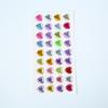 Pegatinas de diamantes y2k infantiles para mujer lindas de dibujos animados tridimensionales corazón para cuenta manual gema de cristal recompensa de jardín de infantes pegatina