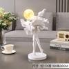 Adornos de Escritorio de Niña de Ballet Abstracta Lámpara de Atmósfera Lateral para Mueble de TV de Sala de Estar Decoraciones de Sentido Avanzado Lámpara de Mesita de Noche para Dormitorio