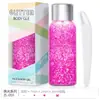 Manicura diy resaltador corporal protección ambiental botella fábrica traje maquillaje de escenario brillo flash facial gel pintado lote