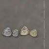 Botón de presión de broche de metal con forma de triángulo irregular botón metálico top para mujer chaqueta corta abrigo cierre de presión blanco y negro