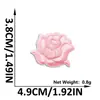 Patch de Bordado de Flor Rosa com Glitter Novo Estilo Patch Floral com Adesivo Termocolante para Decoração de Jaquetas, Sapatos e Malas