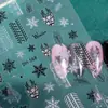Pegatinas para Uñas Copo de Nieve Navideño 5D Estereoscópicas en Relieve Copo de Nieve Blanco DIY Pegatinas para Uñas Navideñas Joyería Estilo Dh