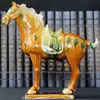 Luoyang Tang Sancai Cavalo Cerâmica Cavalo Enfeites Seis Cavalos Casa Sala de Estar Escritório Decoração Artesanato Presentes Enfeites de Fortuna