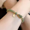 Pulseira de Jade Hetian Natural Imitado da Marca Hulu Fu Joias de Nicho de Luxo Leve para Usar na Mão Presente de Aniversário para Namorada