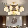Nueva lámpara, nuevo candelabro estilo chino, lámpara de sala de estar de madera maciza, lámpara de salón de comedor de villa estilo Zen chino, candelabro de dormitorio