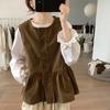 Chaleco Holgado para Mujer 2025 Primavera Nuevo Reductor de Edad Top Chaleco Cuello Redondo con Volantes Diseño Nicho Chaqueta