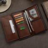 Billetera larga para hombre, tarjetero para hombre con múltiples tarjetas, retro, plegable en dos partes, tres en uno, moda, multifuncional, monedero al por mayor