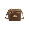 Bolso Cuadrado Pequeño de Alta Gama con Textura para Mujer, Bolso Cruzado Clásico tipo Chanel con Cadena Metálica Acolchada al Hombro, Bolso tipo Estuche de Maquillaje