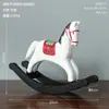 Adornos colgantes de caballo de madera y hierro forjado, estilo nórdico, creativos, vintage, envejecidos, adecuados para habitaciones modelo, estudios y estanterías