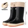Botas de lluvia de moda para parejas 2026, unisex, versátiles para uso en exteriores, impermeables, adecuadas para acampar y con suela de goma antideslizante