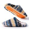 Pantuflas de Algodón Rayadas para Otoño e Invierno para Mujer, Silenciosas, Antideslizantes, Cómodas, Pantuflas Cálidas para el Hogar de Pareja para Hombres y Mujeres