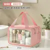 Bolsa de aseo transparente portátil impermeable 2026 nuevo modelo bolsa de maquillaje con separación de seco y húmedo para baño, natación y almacenamiento de viaje para mujeres