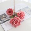 3 cabeça ondulação rosa flor artificial chá rosa decoração interior e exterior fabricantes atacado flor falsa rosa casamento tiro