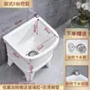 Lavabo Pequeño Multifuncional para Baño Exterior para Uso Doméstico, Lavabo de Cerámica para Fregar Balcones y Pisos
