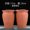 Maceta Artesanal de Cerámica Gruesa de Corte Alto para Suculentas, Tocón Viejo, Maceta para Suculentas Moradas, Maceta de Cerámica de Arena Morada con Muesca, Colgante de Jade Cerámico