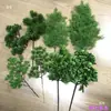 Plantas de Bonsái Hechas de Hojas de Ciprés, Hojas de Pino y Ciprés, Flores Artificiales Decorativas, Hojas Perennes