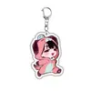 Llavero acrílico de doble cara con forma irregular, colgante exquisito con temática de anime, en stock para entrega inmediata