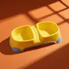 Tigela para animais de estimação Nnbell na cor Dopamina, colorida, antiderrapante, anti-tombamento, tigela dupla integrada para água e comida, grande capacidade para gatos