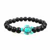 Pulseira Cristal Rosa Natural Malaquita Verde Pulseira Moda Feminina Masculina e Feminina Tartaruga Elástica Pulseira de Casal Pulseira