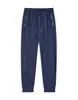Pantalones Casuales de Talla Grande de Alta Elasticidad Transfronterizos para Hombre Talla Grande Florales con Cremallera de Seda Helada Largos para Hombre Verano Delgados de Secado Rápido