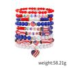Pulseras Transfronterizas, Juegos de Pulseras del Día de la Independencia Americana, Joyería de Arcilla Suave con Cuentas a la Moda Temática de la Copa del Mundo de EE. UU. al por Mayor