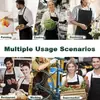 2025 Popular Transfronterizo Nuevo Producto Algodón Bolsillo Grande Hebilla Ajustable Delantal Tareas del Hogar Chef Camarero Delantal de Trabajo