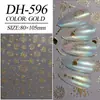 Adesivos de Unha Estrela e Lua Planos 3D Hot Stamping Dourado e Prateado Deus Sol Estrela e Lua Adesivos de Unha Joias Estilo Dh
