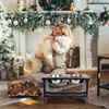 Soporte negro elevado para cuencos de mascotas, solo el soporte, se puede emparejar con cuencos de acero inoxidable, soporte de alimentación antiderrames para perros