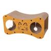 Placa Arranhador para Gatos, Ninho para Gatos, Arranhador Integrado para Gatos, Casa Curva para Gatos em Papelão Ondulado Resistente a Arranhões, Móvel para Animais de Estimação, Vila para Gatos para Todas as Estações
