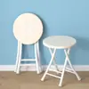 Silla Plegable Taburete Pequeño Uso en Casa Taburete Plegable Resistente Taburete Alto Taburete Sencillo con Respaldo Taburete Redondo Portátil