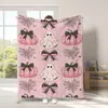2025 Nuevo Fantasma Rosa de Halloween Manta de Halloween Manta de Halloween Thriller Transfronteriza Manta tipo Throw de Amazon