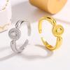 Anillo Ovalado Estilo Coreano Blogger Ins Japonés Moda Artículo Sencillo Diseño de Nicho Personalidad Anillo Geométrico Mayoreo