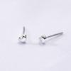 Pendientes de Corazón de Plata de Ley 925 Estilo Básico Cuidado del Oído Pendientes de Corazón Mini Durazno 0363t