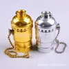 Araña retro americana E26 con interruptor de cremallera portalámparas Dorado y Plateado Bronce Edison E26 carcasa de aluminio portalámparas de rosca