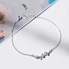 Pulseira pequena de folha de ginkgo feminina banhada a prata estilo coreano elegante simples fresca joia artística Mori presente para namoradas estudantes